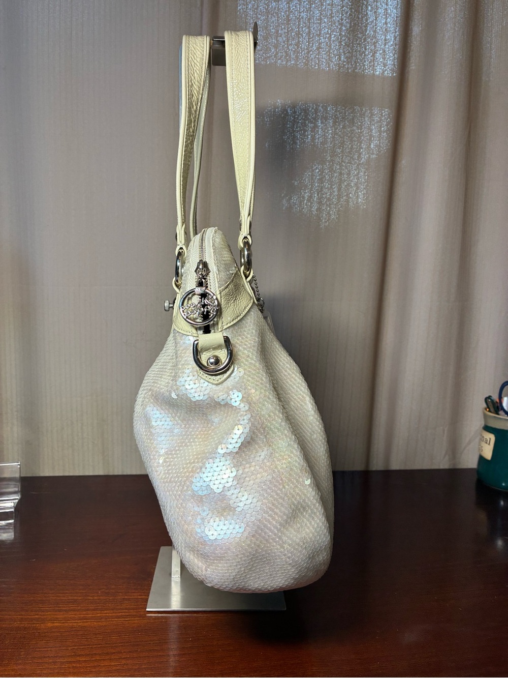Coach Poppy Sequin Dome Satchel - Picture 4 of 8